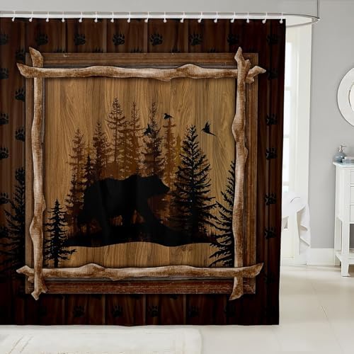 Extra Soft Bear Bath Curtain 72x78