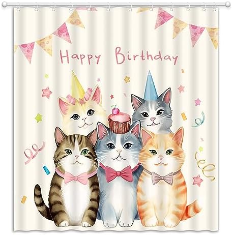 Happy Birthday Rustic Corner Shower Curtain Set