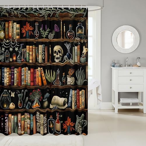 Halloween Retro Bath Curtain