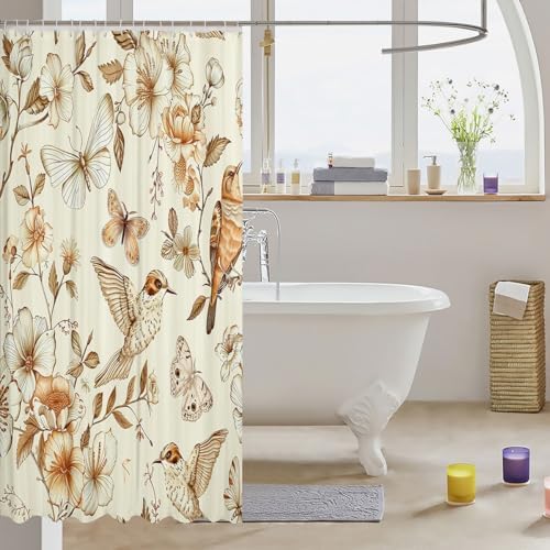 SurpriseAGE Boys Girls Hummingbird tropical shower curtain