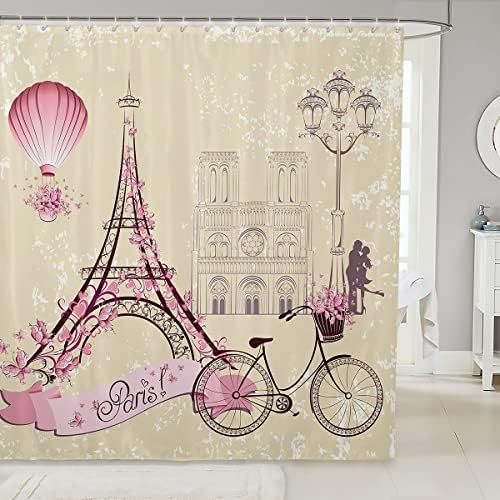 Eiffel Tower Kids Shower Curtain