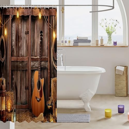 Feelyou Western Rustic Barn 72 L x 72 W Shower Curtain Set