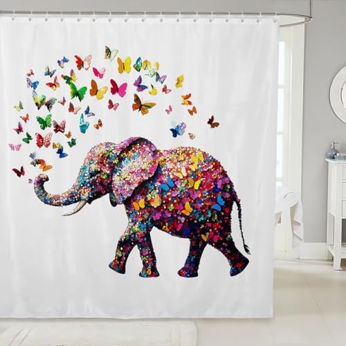 E Kenneth Elephant Bath Curtain Set