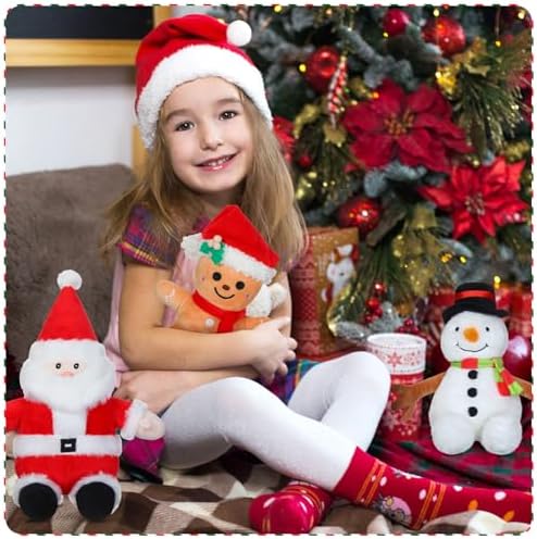 Syhood 4 Piece 9 Inch Christmas Plush Set