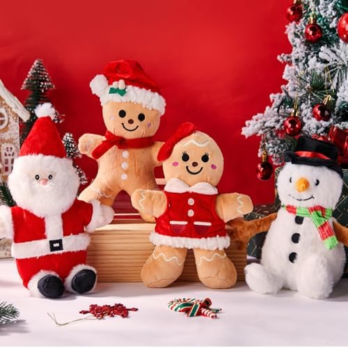 Syhood 4 Piece 9 Inch Christmas Plush Set