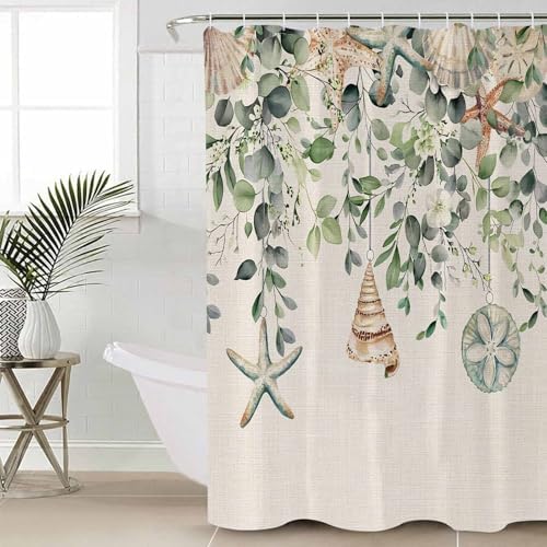 Coastal Eucalyptus Bath Shower Curtain Set
