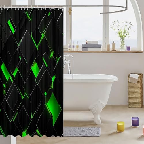Geometric Bathroom Shower Curtain