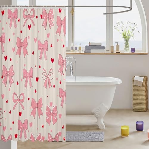 Manfei Cartoon Bowknot Kids Shower Curtains
