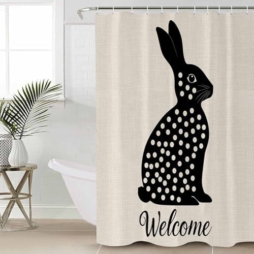 Easter Bunny Bathroom Set for Home Soft Waterproof Machine Washable Durable Cozy