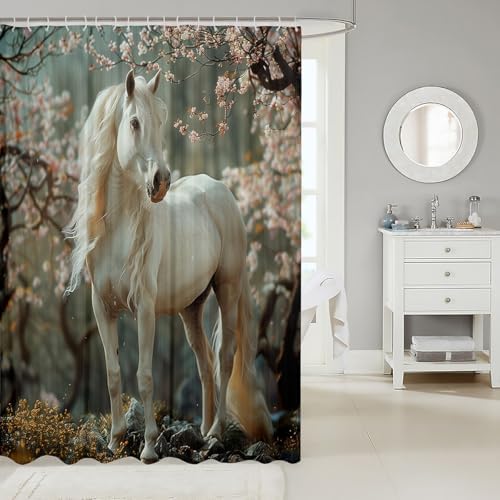 Festive Horse Bath Curtain Set