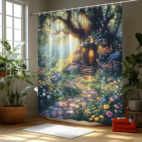 Fairy Forest Enchanted Shower Curtain Set 70x70