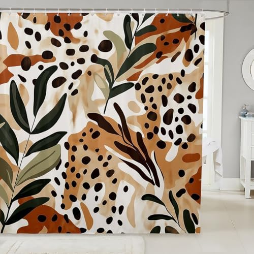 Feelyou Leopard Shower Curtains 72x72 Waterproof