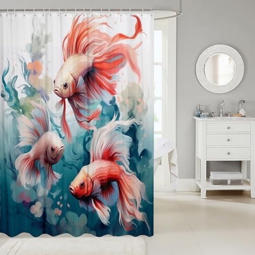 Manfei Tropical Fish Shower Curtain 72x72