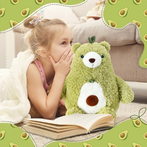 HyDren Avocado Bear Plush Pillow Stuffed Animal