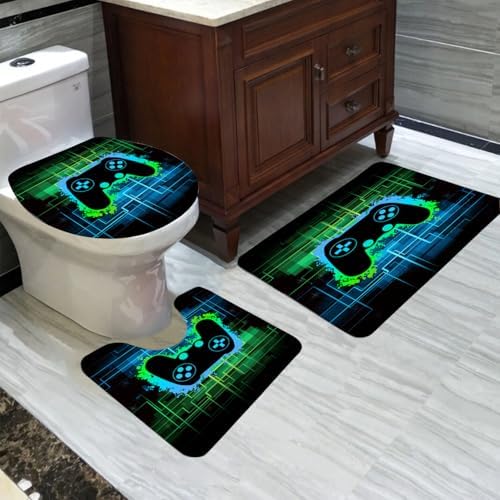 Game Controller Shower Curtain Set 4-Piece