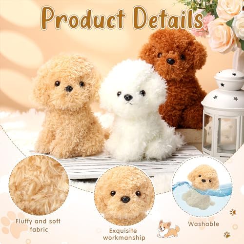 Harrycle 6 Piece 8 Inch Stuffed Animal Plush Dog Puppy Set