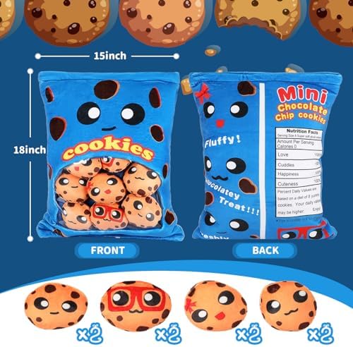 Cute Plush Pillow with Cookies for Fans of Kawaii Comfort