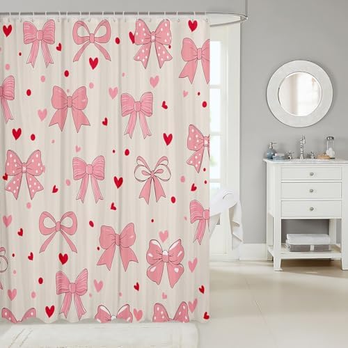Manfei Cartoon Bowknot Kids Shower Curtains