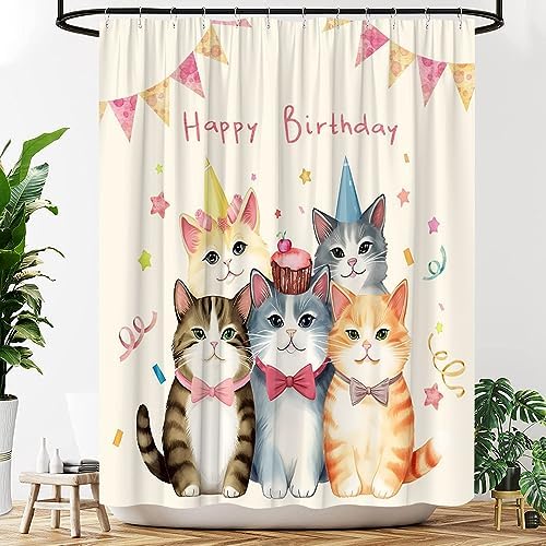 Happy Birthday Rustic Corner Shower Curtain Set
