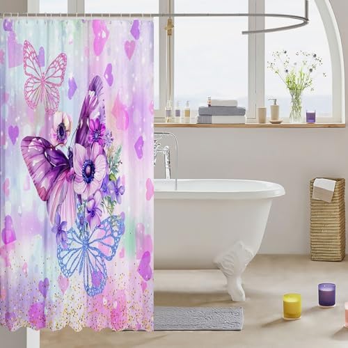 Manfei Butterfly Bath Curtains