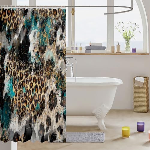 Lush 3D Cow Flu Cellular Bathroom Curtains for Kids Adults txt