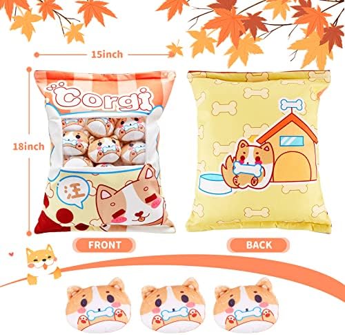 Corgi Plush Pillow d handling