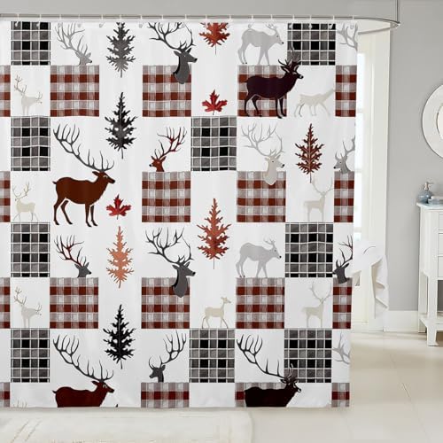 Feelyou Deer Shower Curtain Set 72x78