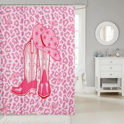 Manfei 3D Leopard Washable Shower Curtain Set for Kids waterproof bathroom curtain