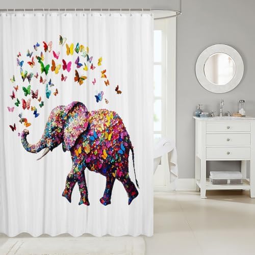 E Kenneth Elephant Bath Curtain Set