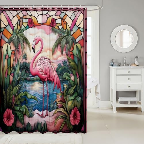 Manfei Flamingo Kids Bath Curtain