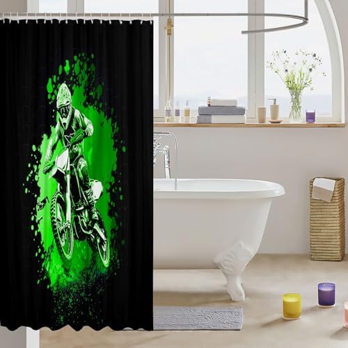 Feelyou Racing Motocross Bath Curtain Set 72x78