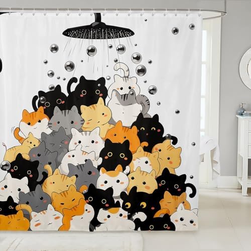 Feelyou Cat Shower Curtain 72x72