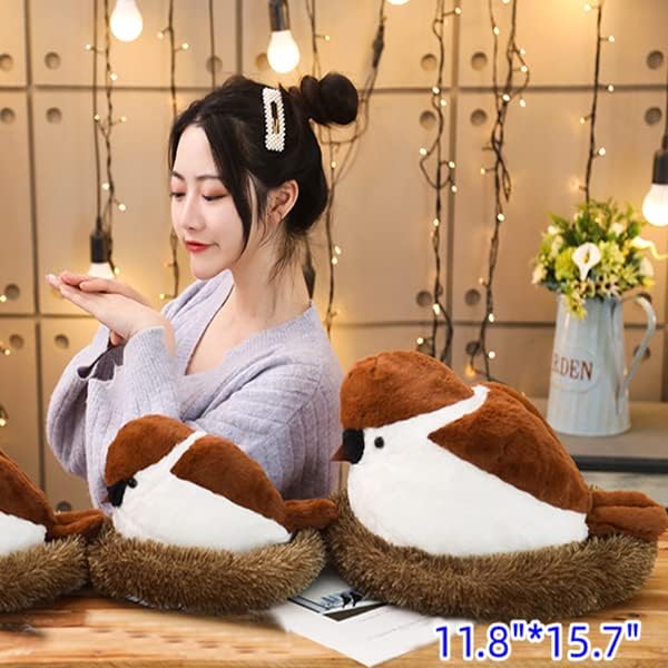 Sparrow Plush Doll with Birds Nest