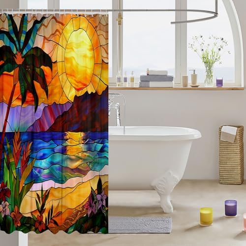 Perfect Summer Beach Kids Shower Curtains Adorable Bathroom Playful Design