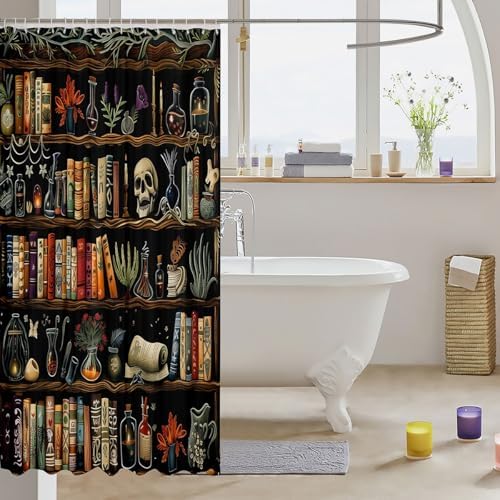 Halloween Retro Bath Curtain