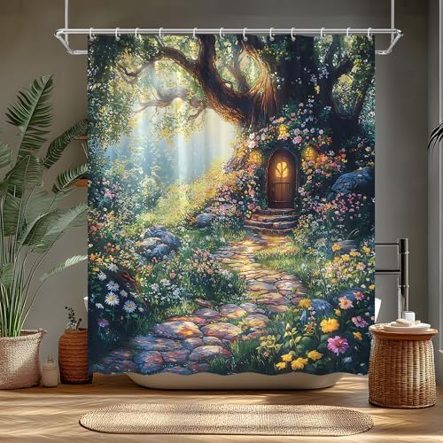 Fairy Forest Enchanted Shower Curtain Set 70x70
