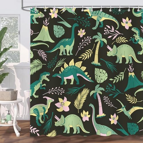Fun Dinosaur Shower Curtain