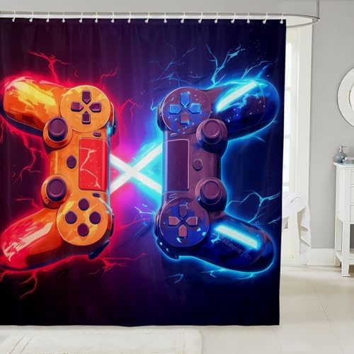 Modern Gamers Kids shower curtains for Gaming
