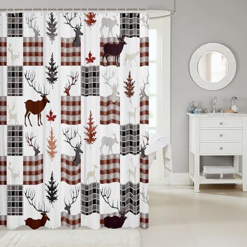 Feelyou Deer Shower Curtain Set 72x78