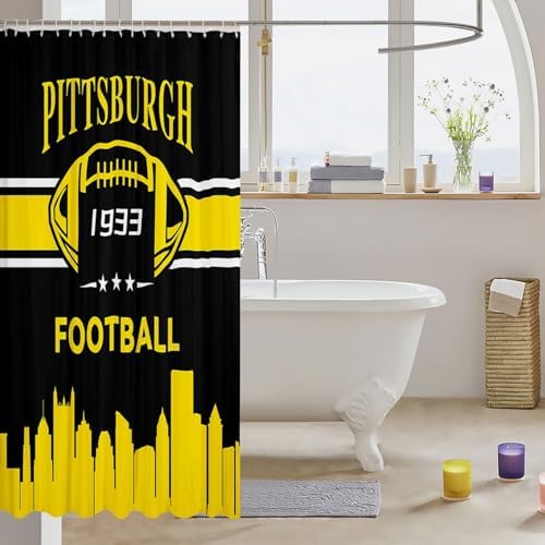 Fun Rugby Bath Curtain for Kids