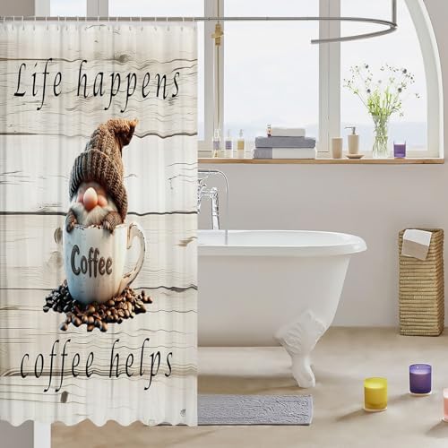 Feelyou 72 x 72 Kawaii Gnome Bathroom Shower Curtain