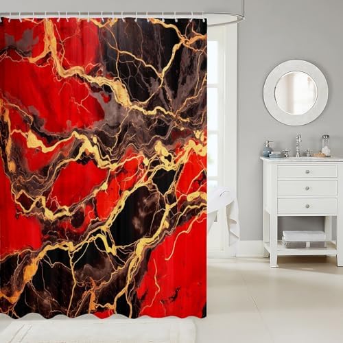 Marble Geometric Shower Curtain