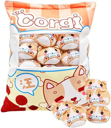 Corgi Plush Pillow d handling