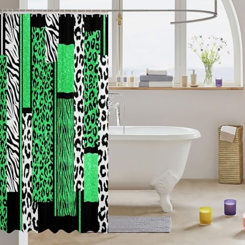 Feelyou Leopard Animal Print shower curtain set for kids