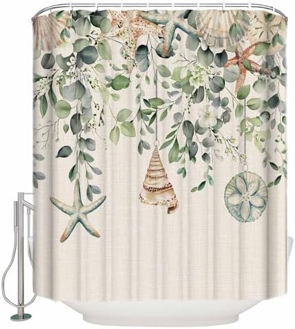 Coastal Eucalyptus Bath Shower Curtain Set