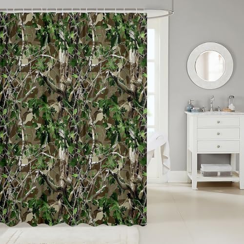 Camouflage shower curtain 72x78