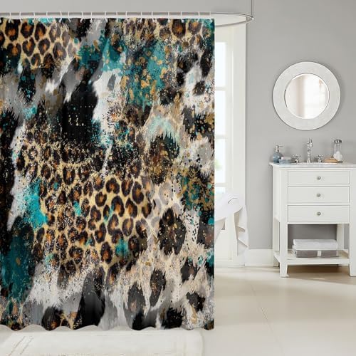 Lush 3D Cow Flu Cellular Bathroom Curtains for Kids Adults txt