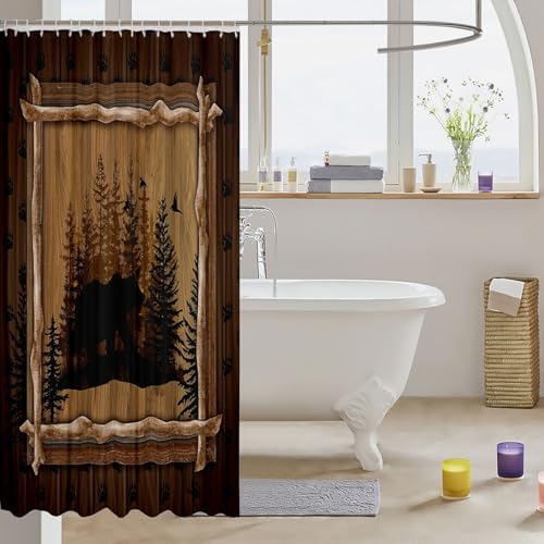 Extra Soft Bear Bath Curtain 72x78