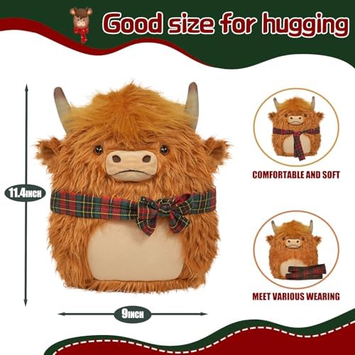 Highland Cow Stuffed Animal 114 Inch Brown