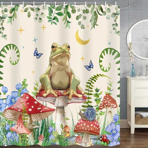 Boho Mushroom Shower Curtain